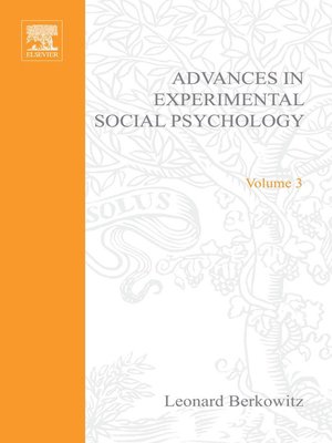 cover image of Advances in Experimental Social Psychology